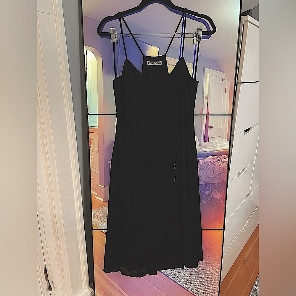 Vintage Emporio Armani Black Wrap Dress